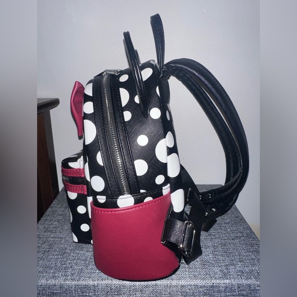 Disney Minnie Mouse Black and White Polka Dot Loungefly - Picture 4 of 6
